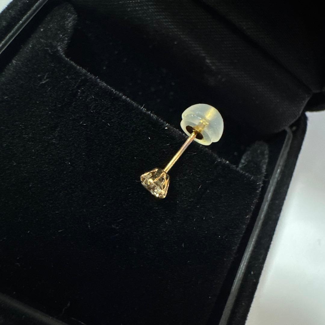 ダイヤモンド K18 ピアス 0.15ct 片耳