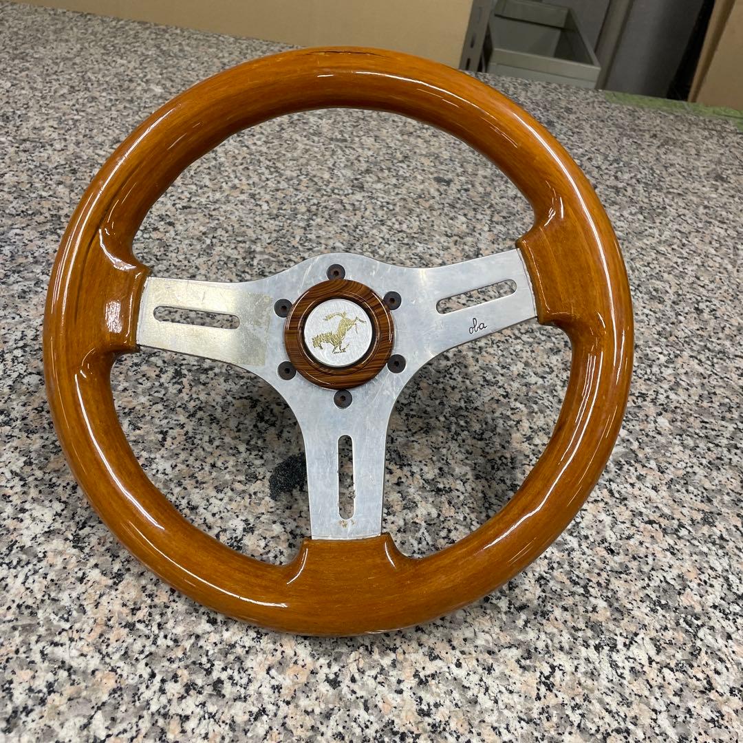 S*T様 ★OBA オバ ウッド ステアリング 当時物 ハンドル 自動車パーツ