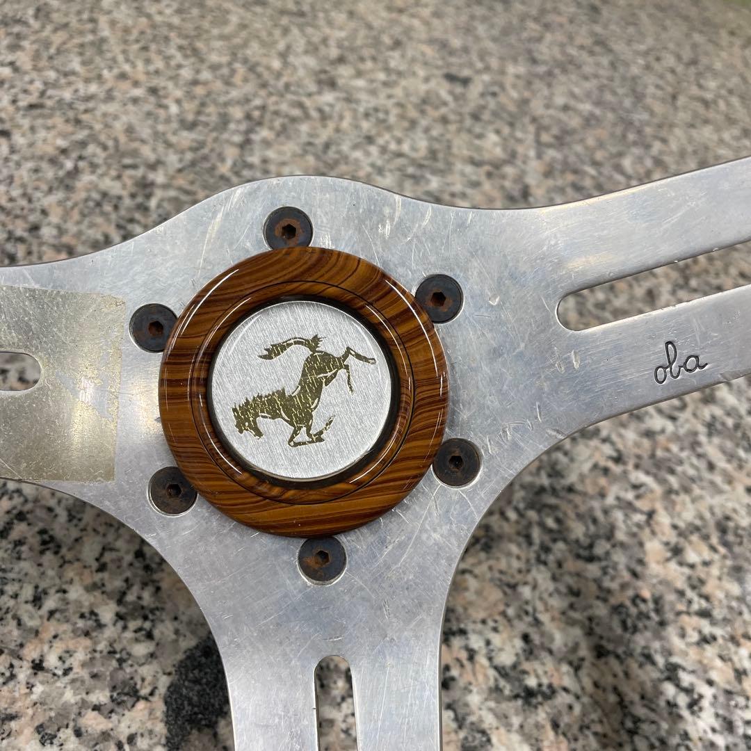 S*T様 ★OBA オバ ウッド ステアリング 当時物 ハンドル 自動車パーツ