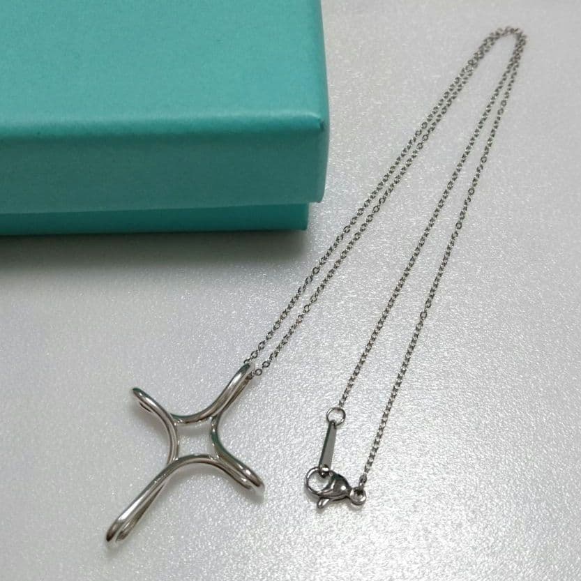 TIFFANY ティファニー インフィニティ クロス ネックレス ラージサイズ