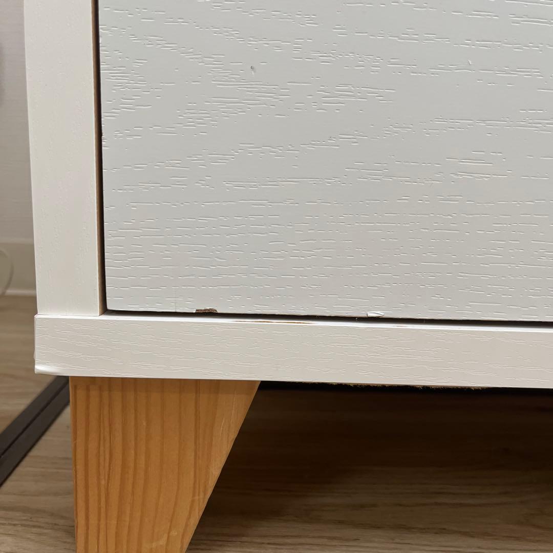 ホワイト 5段チェスト 幅600mm MOMO NATURAL