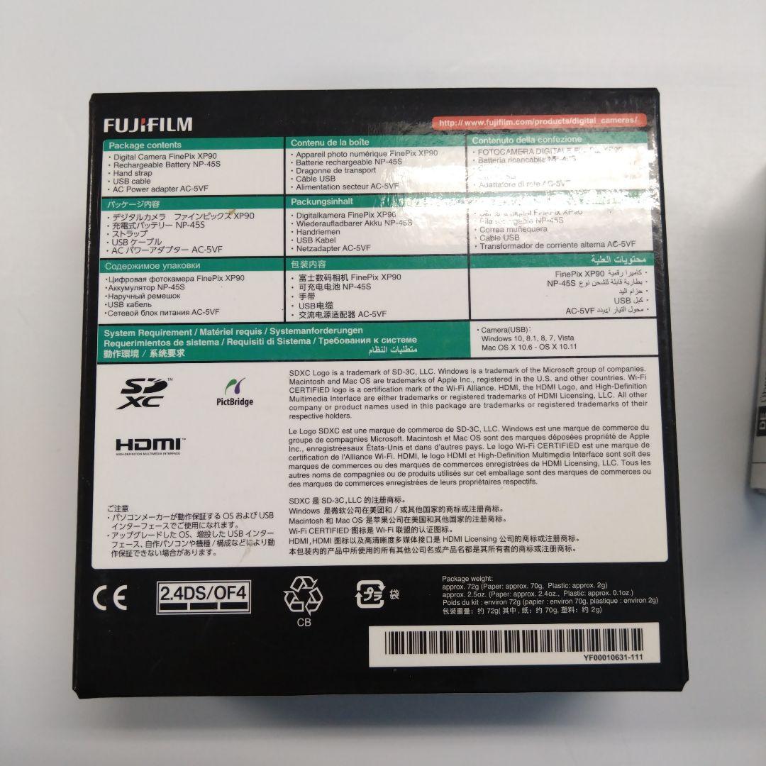 FUJIFILM FINEPIX XP90 防水デジタルカメラ　備品付き　美品