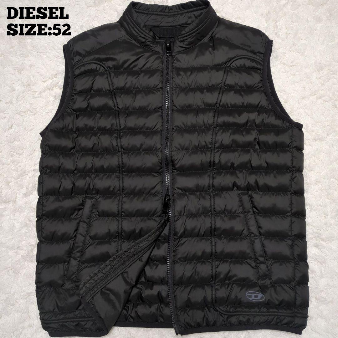 DIESEL♦現行 W-HAWKYL-SL シンサレート 中綿ベスト 黒 52