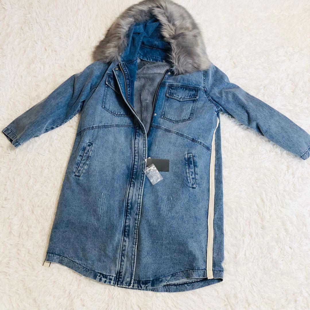 新品タグ付き　スコットクラブ　デニムコート　モッズコート　ボアライナー付き