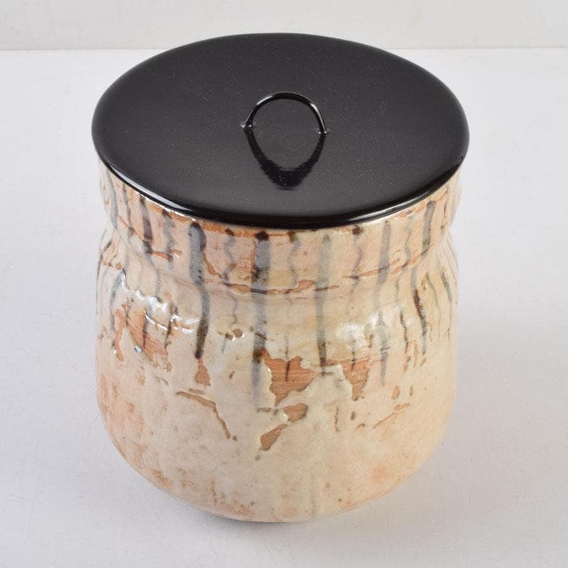 茶道具　志野焼　瀬戸　陶三郎作　水指　共箱　C　8731