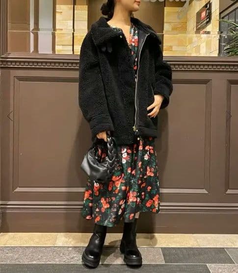 超美品【ジャーナルスタンダードレサージュ】ボアアビエータージャケット