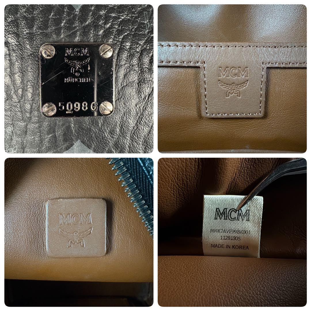 MCM ヴィセトス　リュック バックパック　黒　レザー　スタッズ