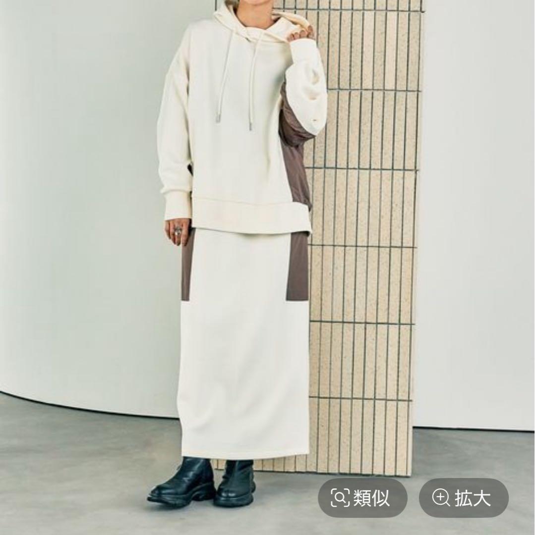 新品タグなし未使用　レプシィムの異素材ギャザーパーカー上下セット