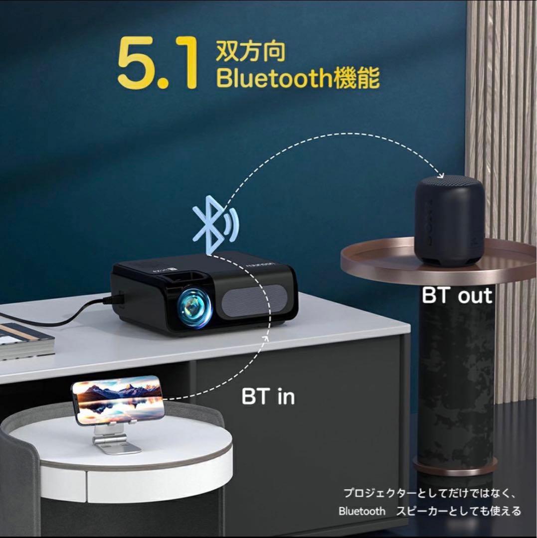 ☆プロジェクター 小型 16000lm 550ANSI 4k 1080p