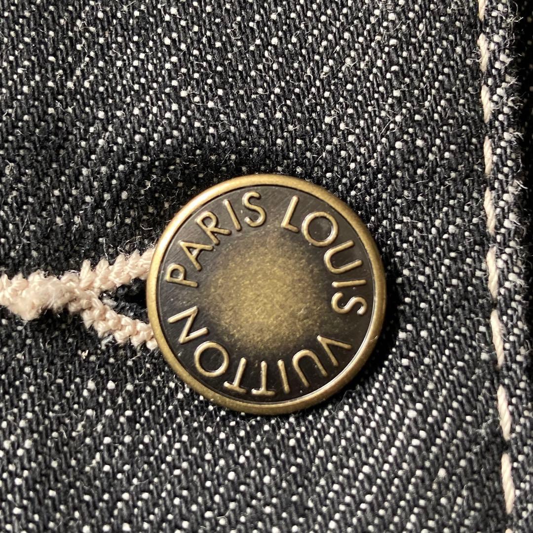 極美品 LOUIS VUITTON デニムジャケット 切替 ツイルデニム