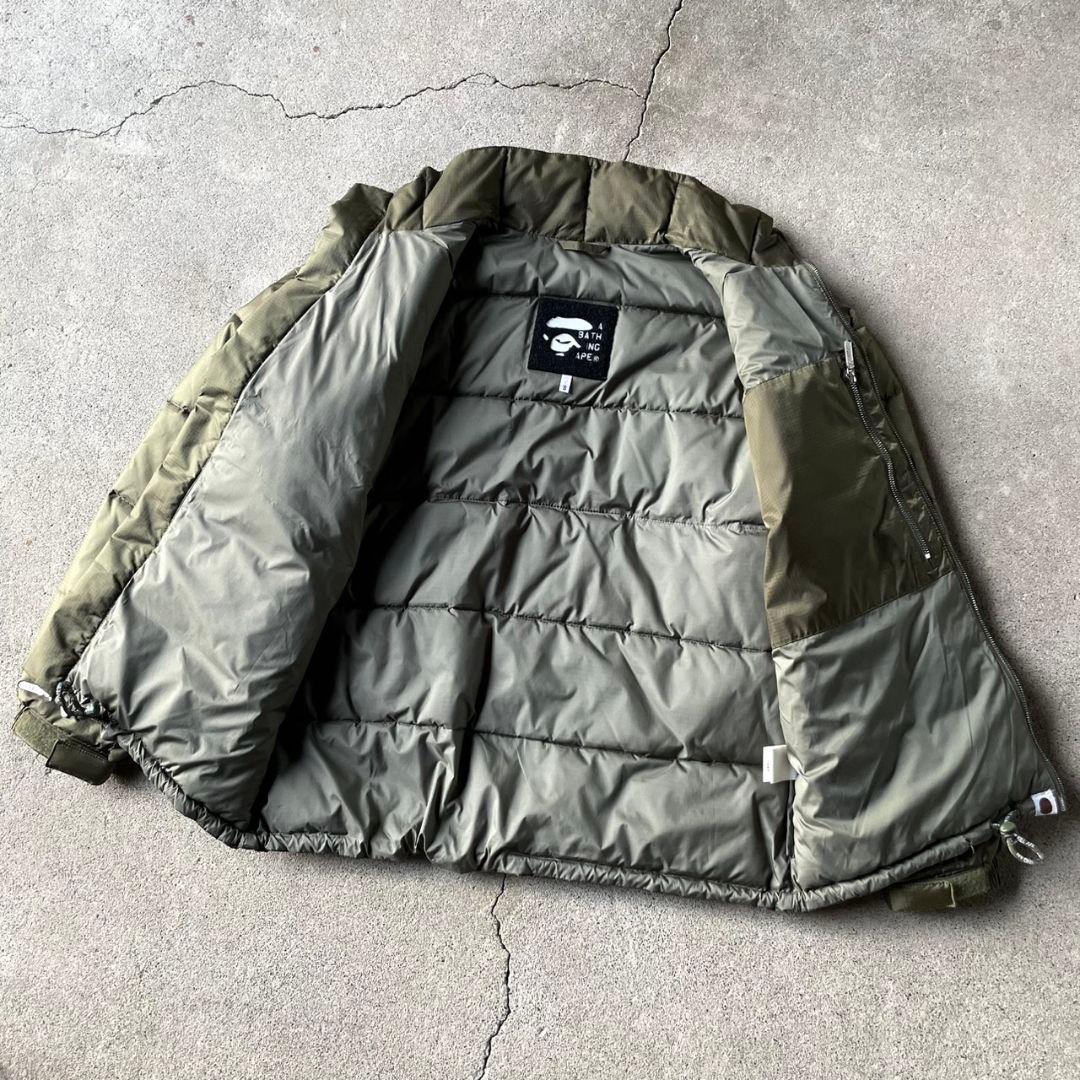 ジャケット・アウター 00s A BATHING APE puffer jacket khaki