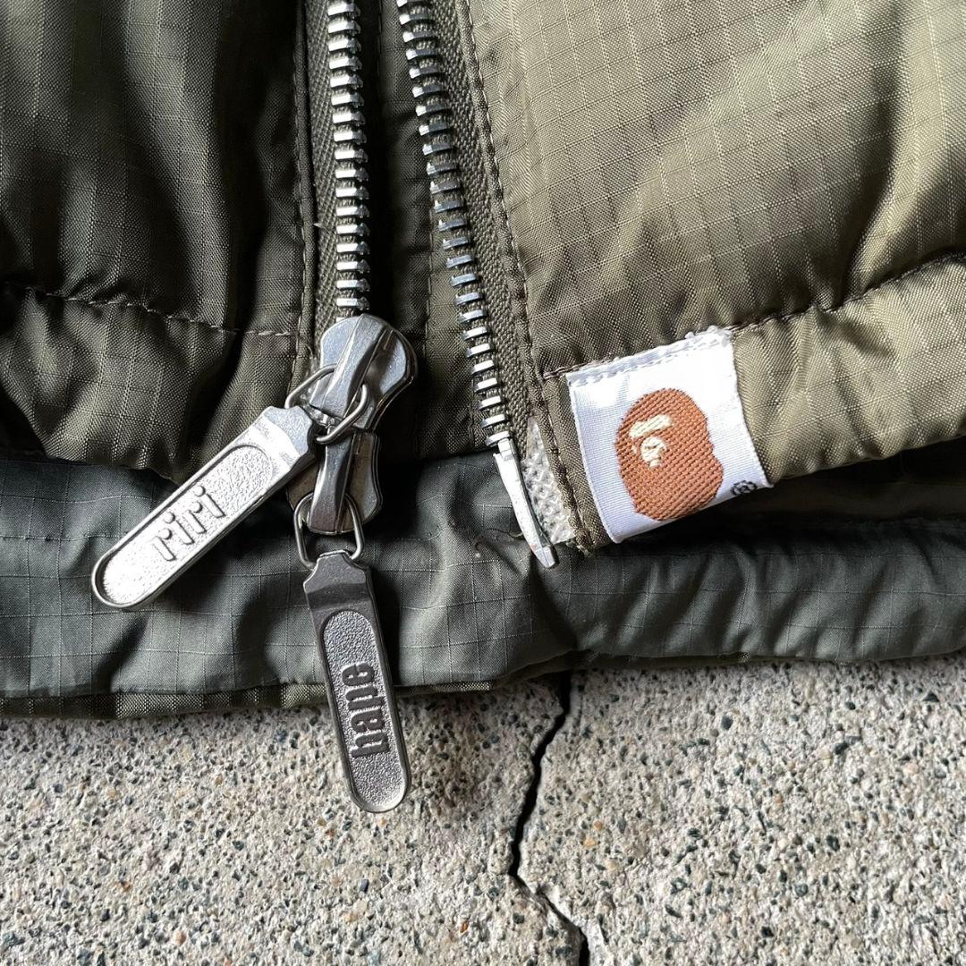 ジャケット・アウター 00s A BATHING APE puffer jacket khaki