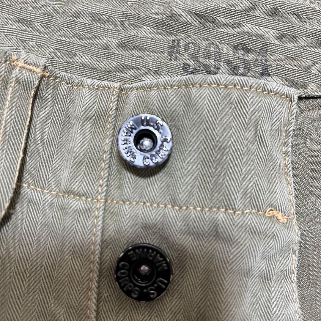 バズリクソンズUSMC ヘリンボーンユーティリティトラウザーズパンツ S