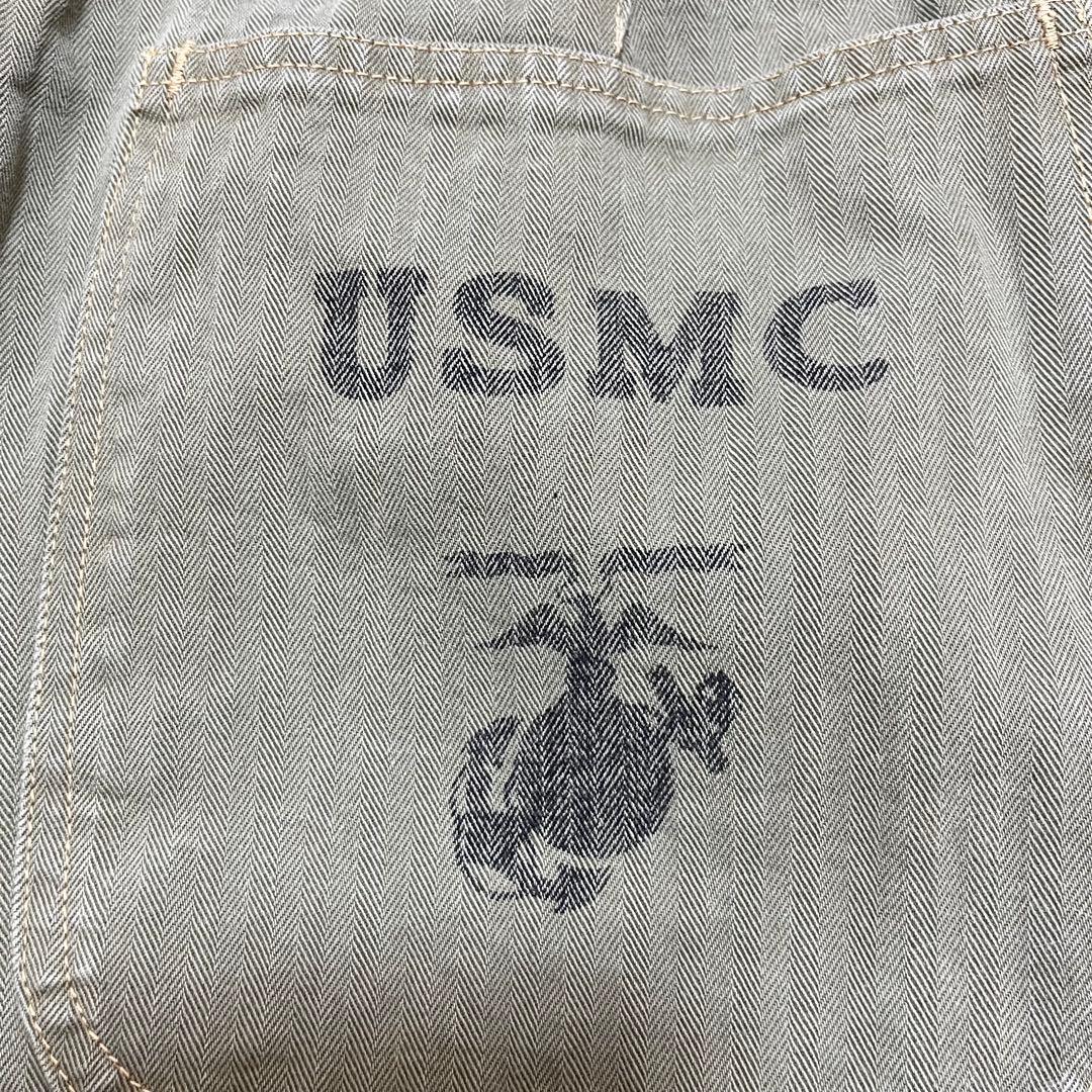 バズリクソンズUSMC ヘリンボーンユーティリティトラウザーズパンツ S