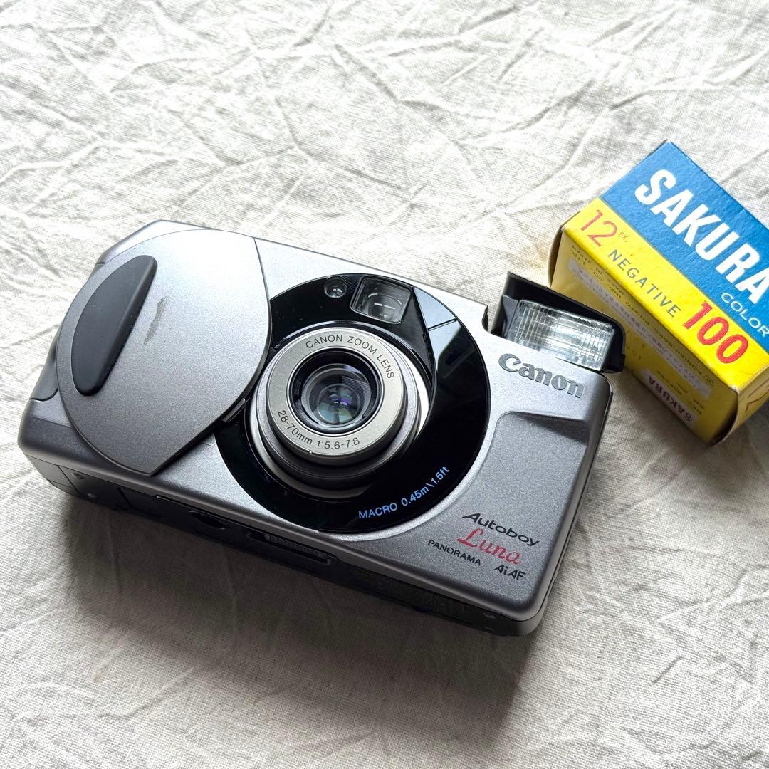 ⌘完動品！ 電池付き、作例あり！ Canon Autoboy Luna⌘