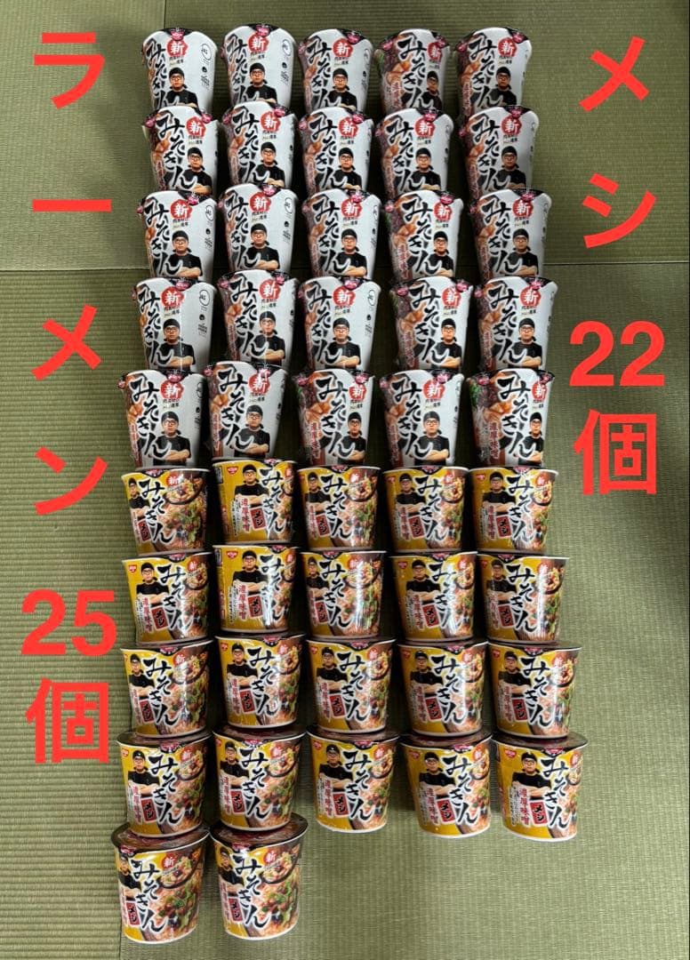 HIKAKIN 新みそきん 濃厚味噌ラーメン 25個 メシ 22個 ヒカキン