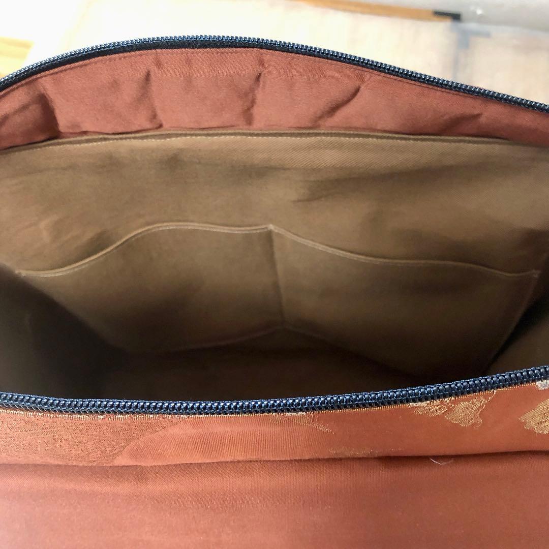 【ちょこぼんや】帯リメイク　チャーム捻り留め具付スクエア型リュック