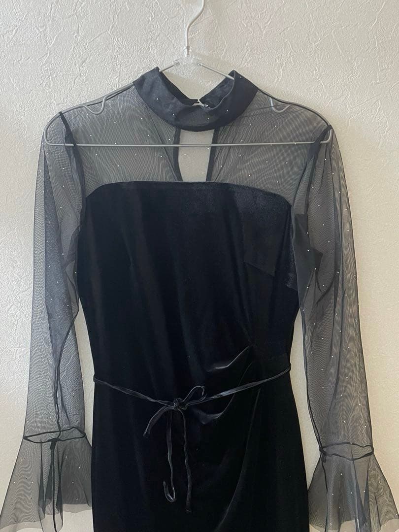 SNIDELシアードッキングベロアドレス ブラック 0サイズ