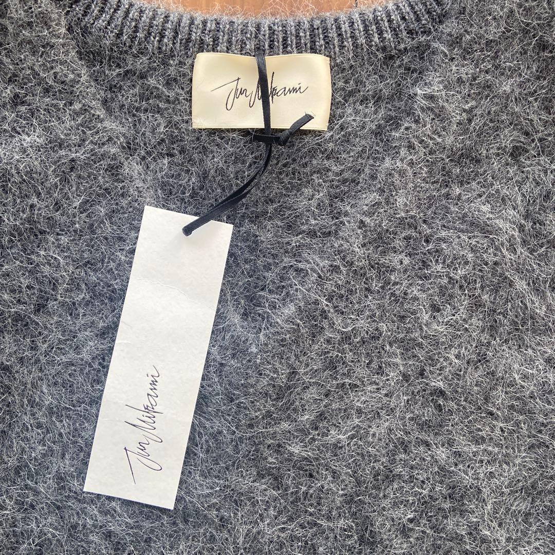 【美品】 ジュンミカミ グレー ニットベスト Vネック