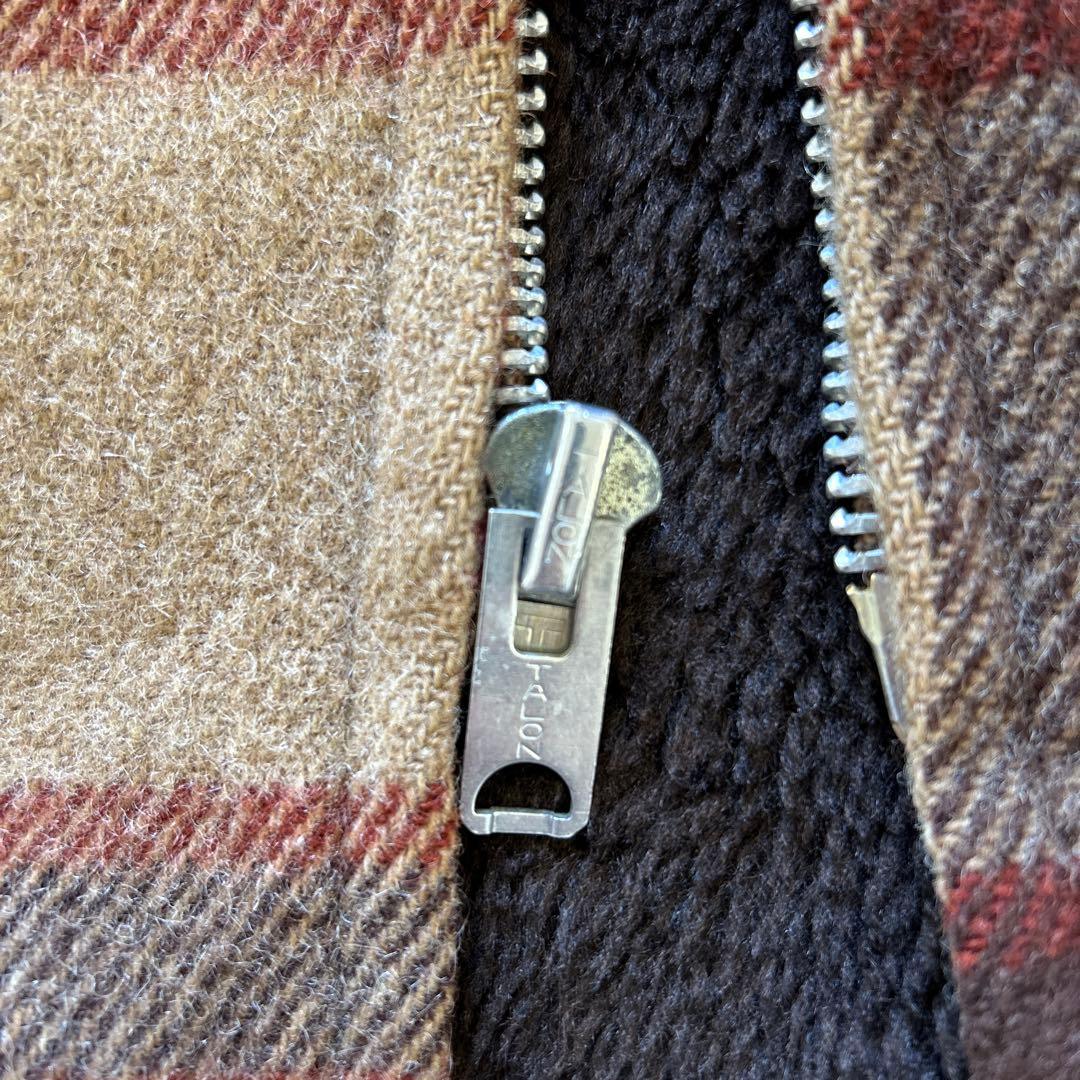 70年代　ウールリッチ　裏ボアジャケット　TALONジップ