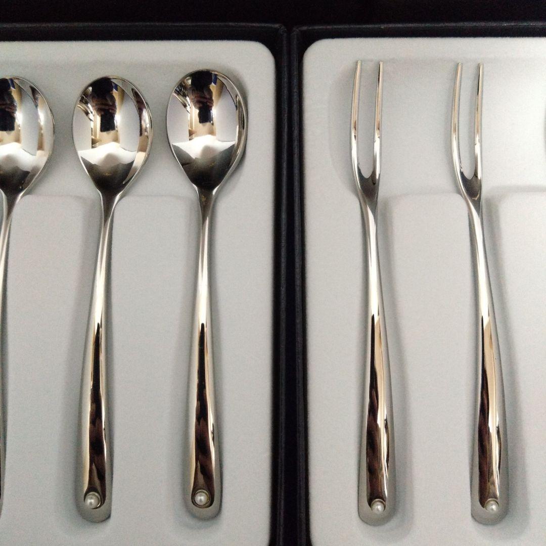 【RT-74682専用】MIKIMOTO　パール付き　ティースプーン　フォーク