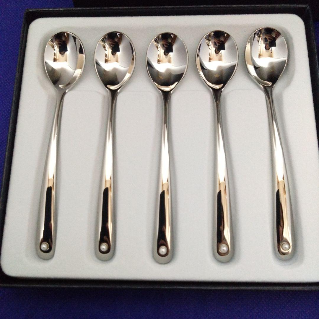 【RT-74682専用】MIKIMOTO　パール付き　ティースプーン　フォーク