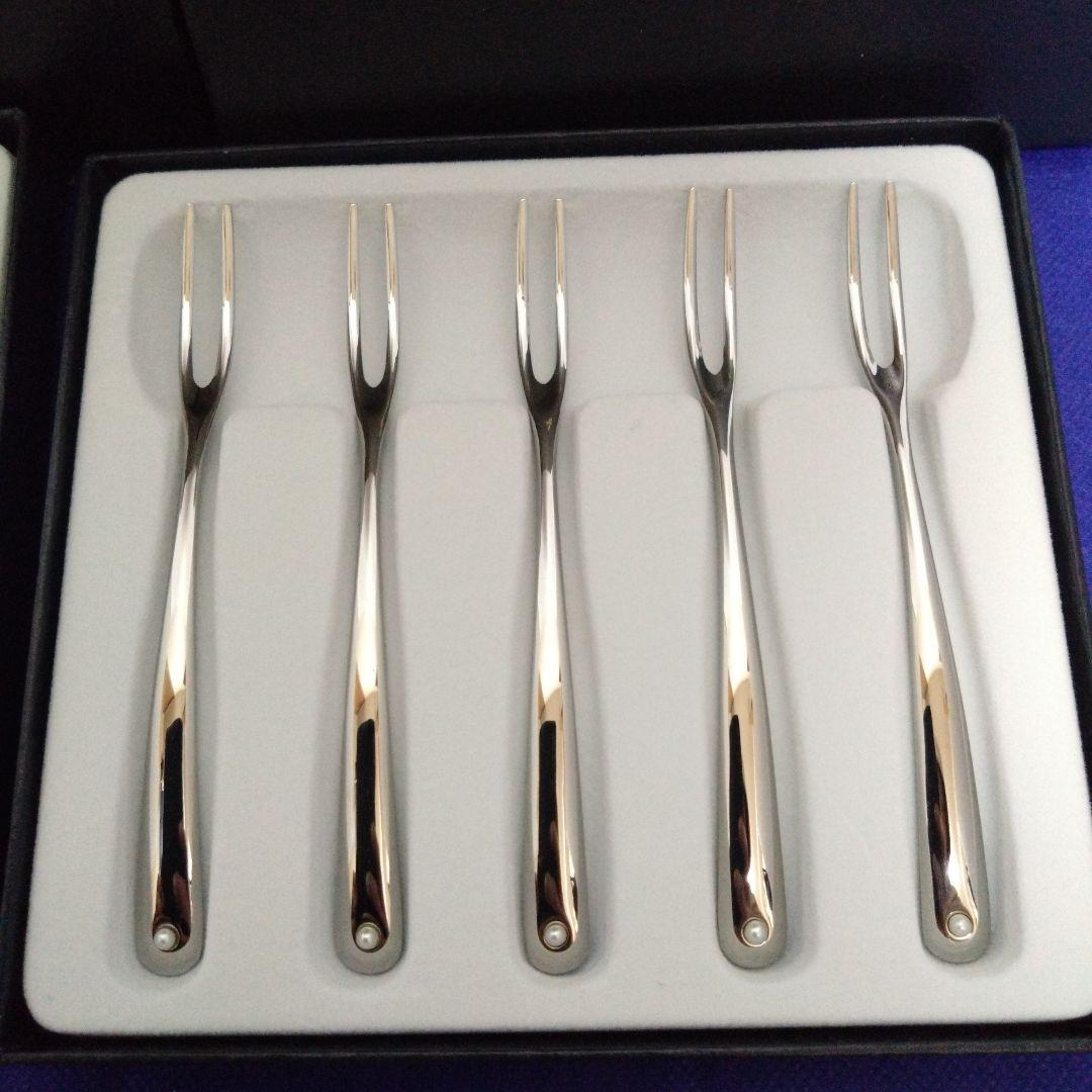 【RT-74682専用】MIKIMOTO　パール付き　ティースプーン　フォーク