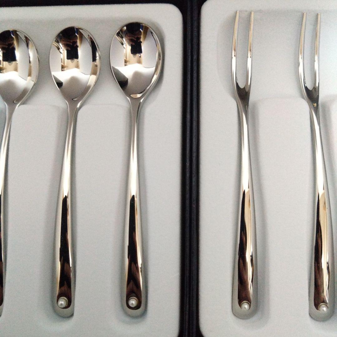 【RT-74682専用】MIKIMOTO　パール付き　ティースプーン　フォーク