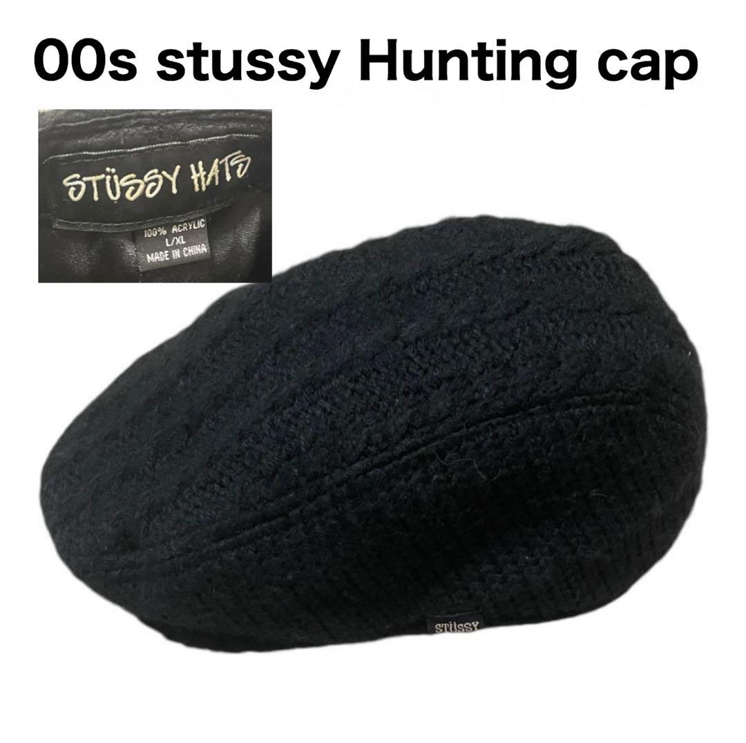 00s stussy ステューシー ハンチング キャップ 帽子 アメカジ y2k