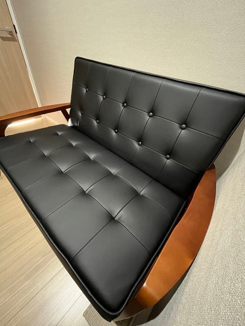 美品　ニトリ　ルッキ2 2シーター　ブラック　Nシールド