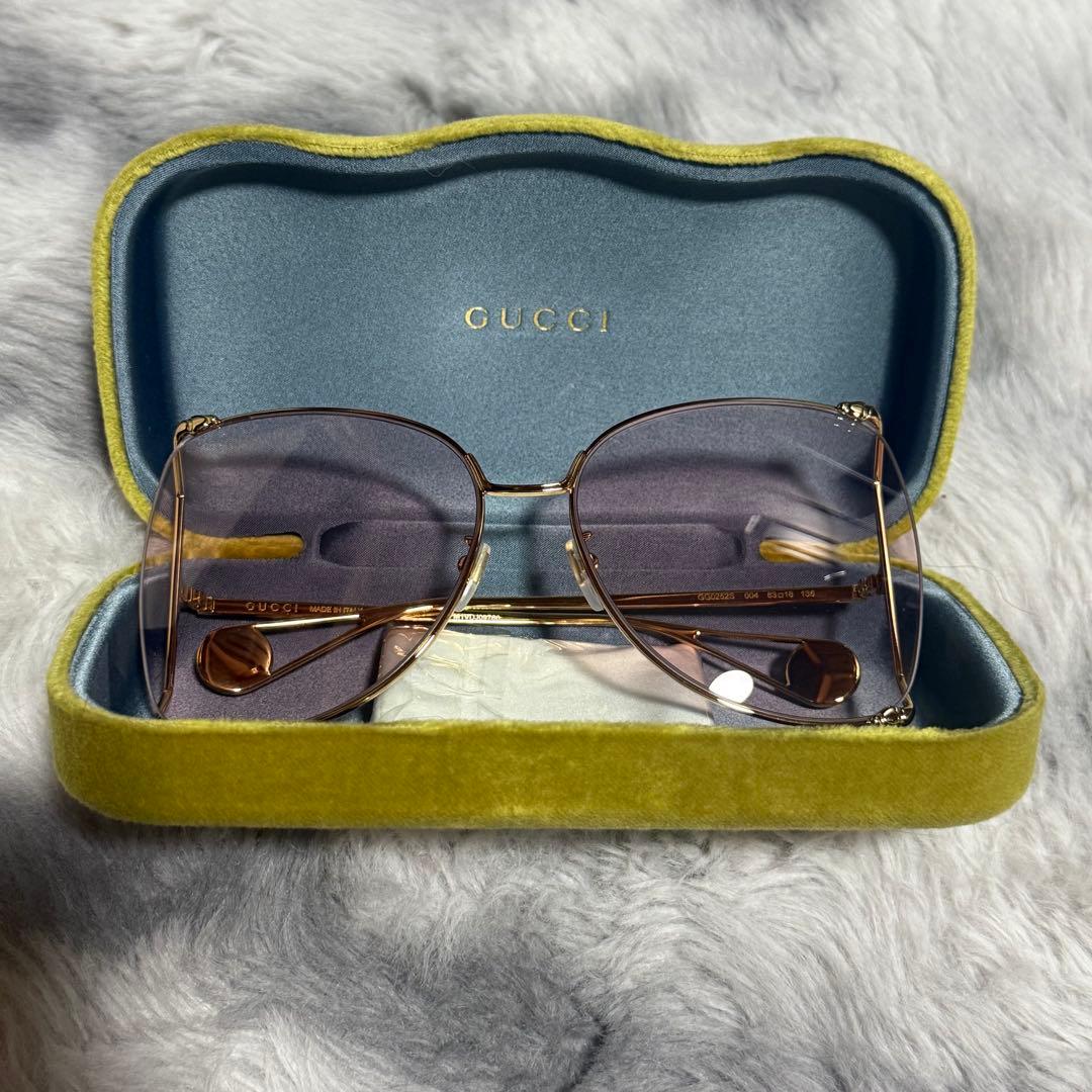 GUCCI グッチ サングラス 度なし GG0252S バタフライ