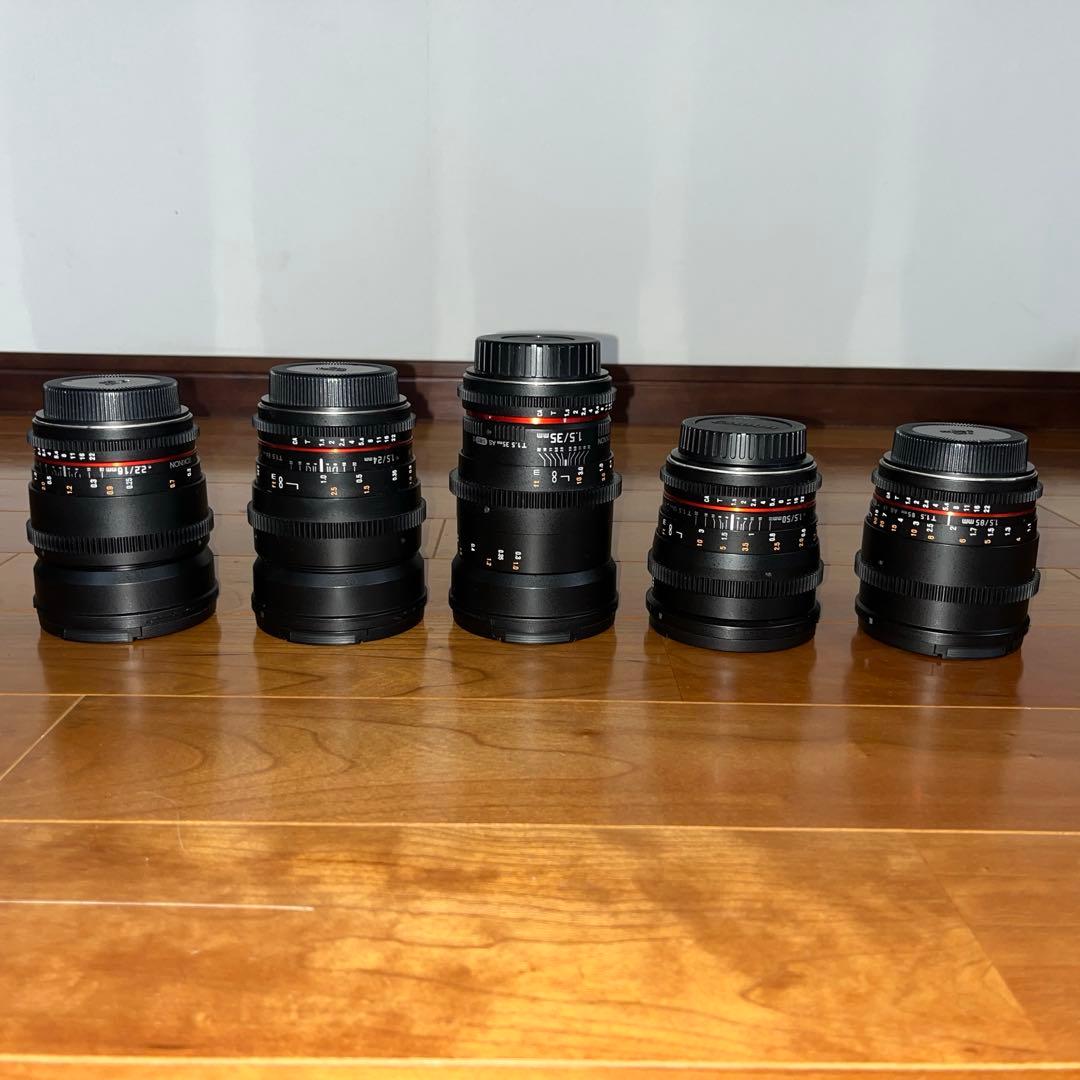 Rokinonシネマ五レンズセット　EF Mount