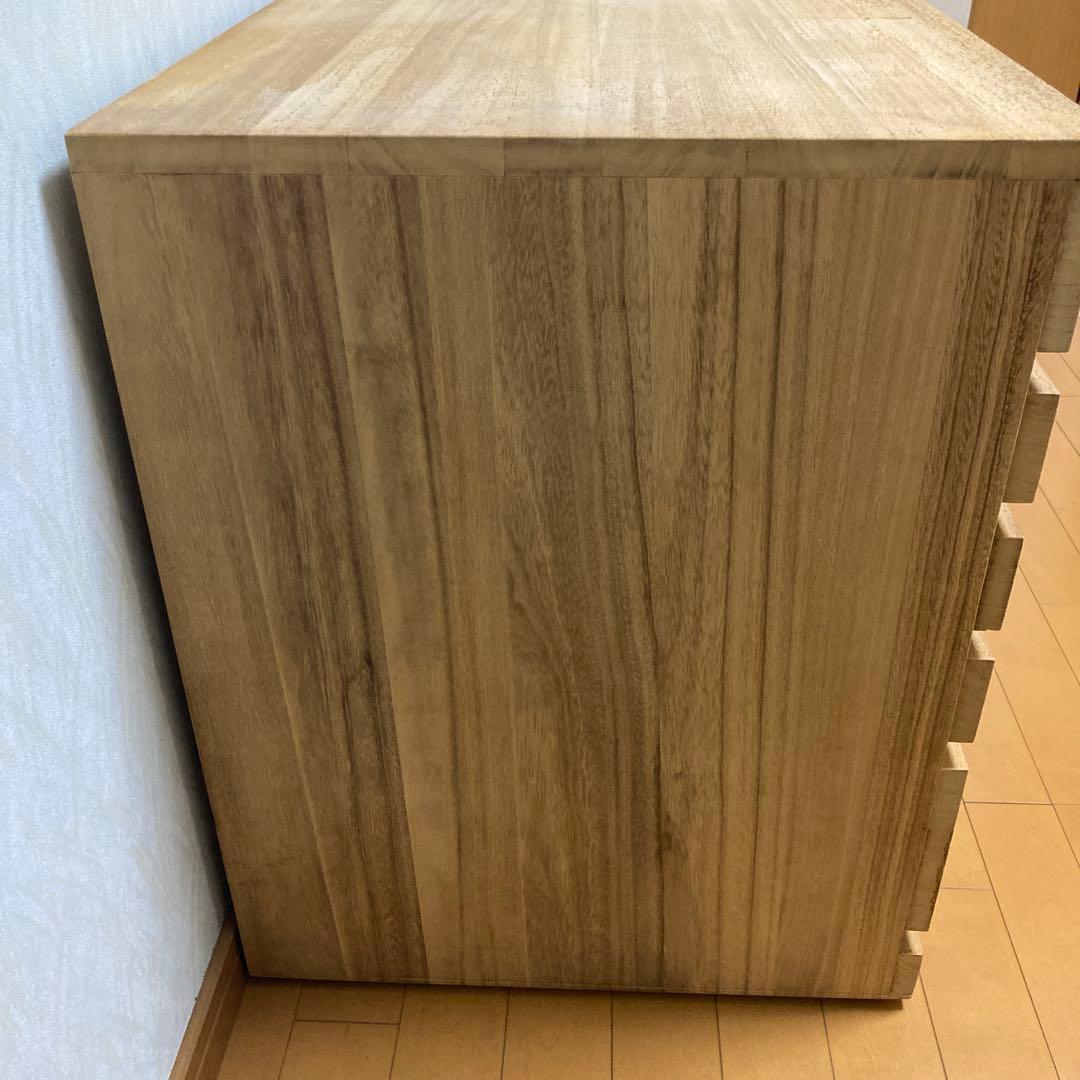 着物用桐チェスト　着物用タンス　6段　ナチュラル　キャスター付き