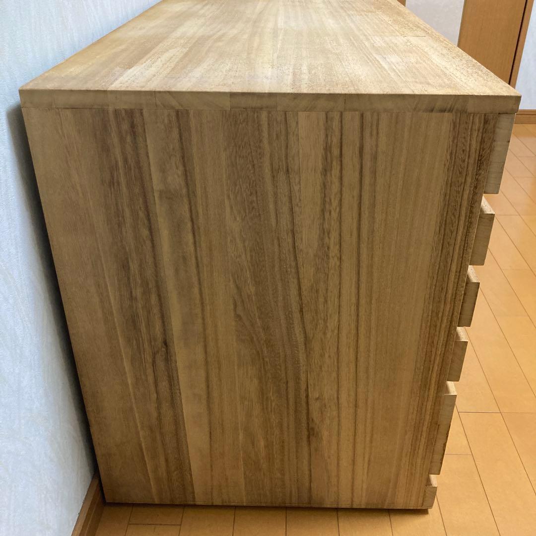 着物用桐チェスト　着物用タンス　6段　ナチュラル　キャスター付き