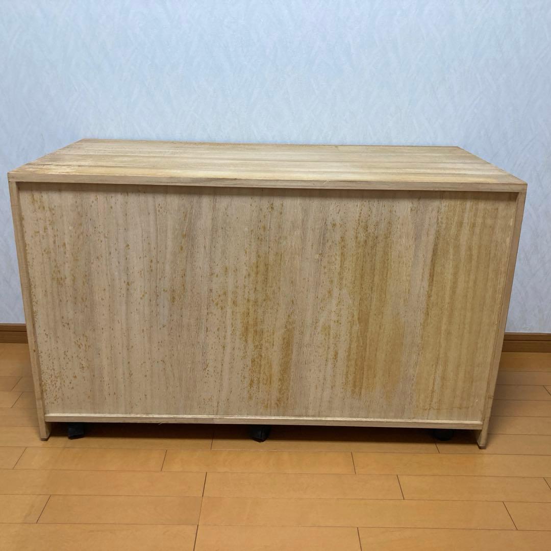 着物用桐チェスト　着物用タンス　6段　ナチュラル　キャスター付き