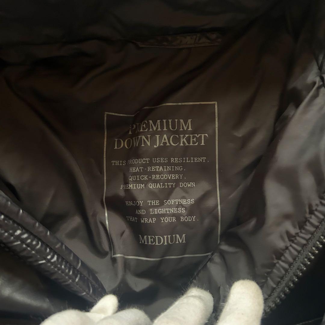 ジャケット・アウター uniqlo grunge hood fur down jacket navy