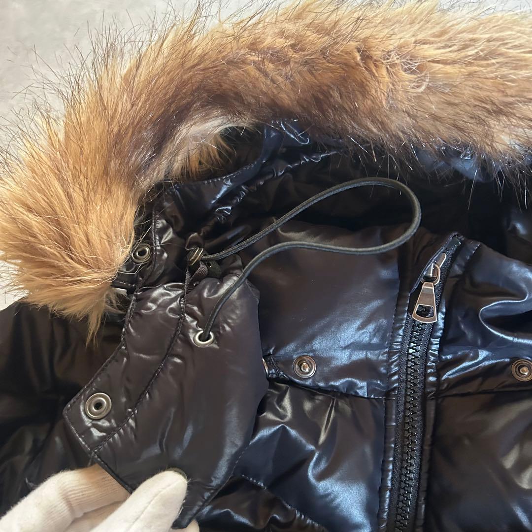 ジャケット・アウター uniqlo grunge hood fur down jacket navy