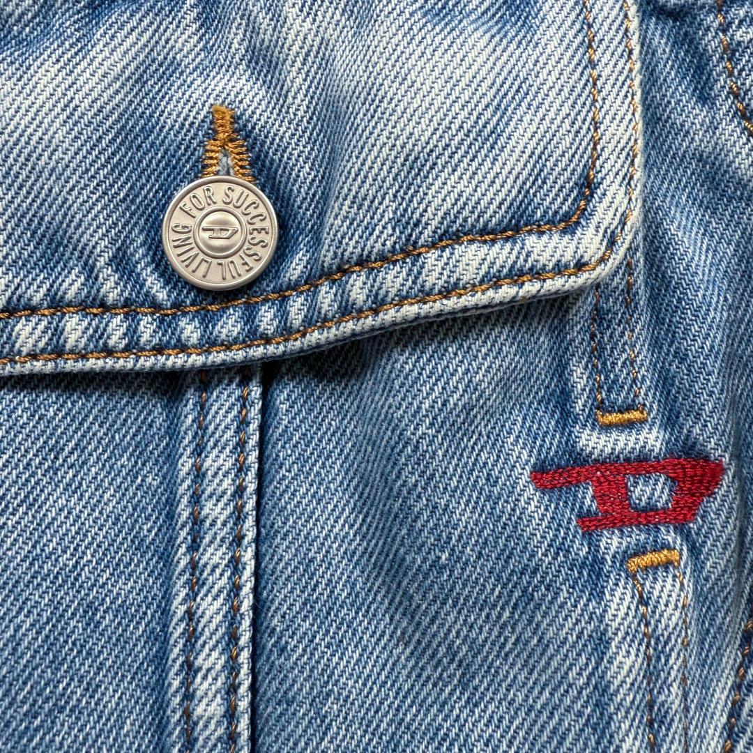 極美品 DIESEL D-BARCY Dロゴ デニムジャケット クロップド S