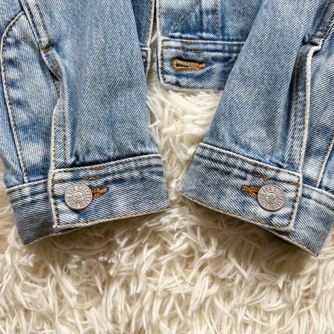 極美品 DIESEL D-BARCY Dロゴ デニムジャケット クロップド S