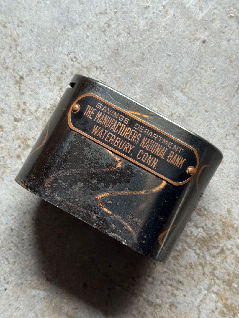 d*9様 アンティーク　Japanned copper バンク　ジャパンカ