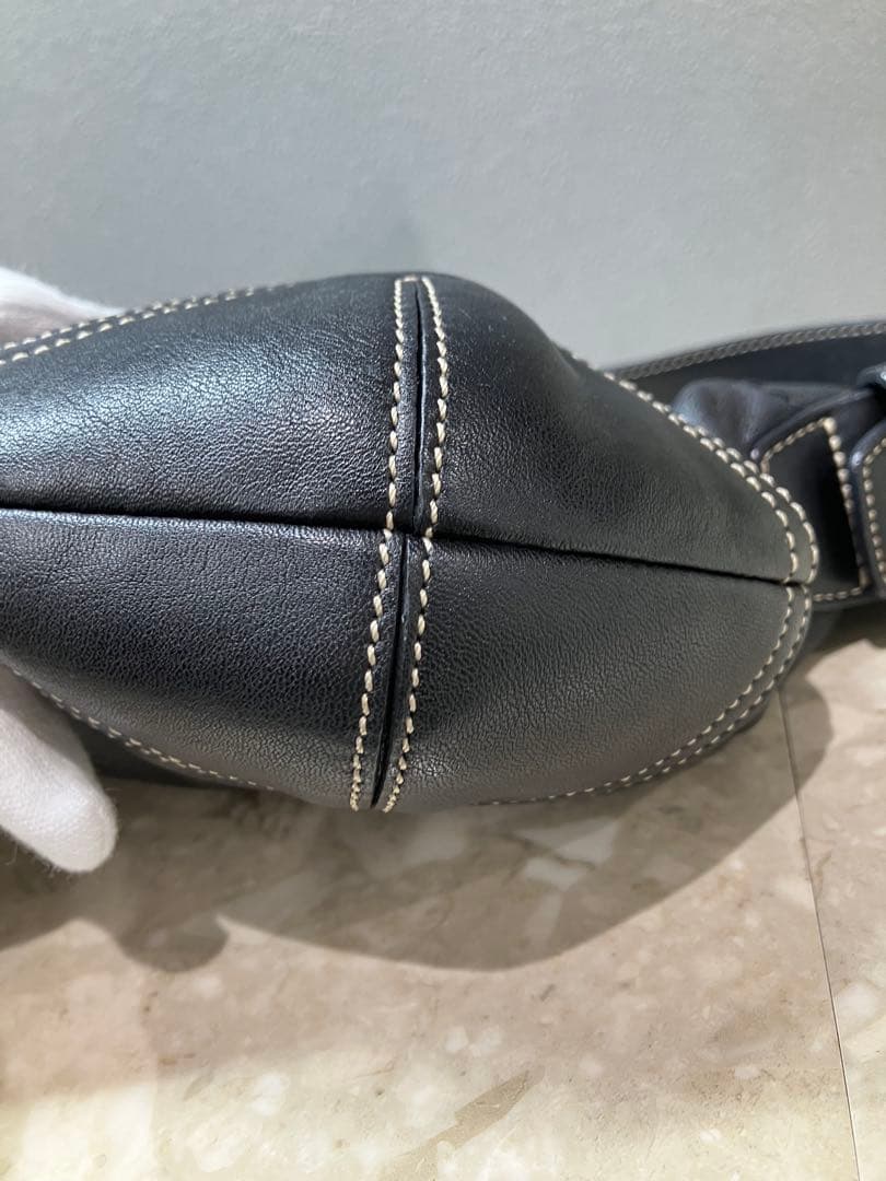 【美品】COACH ショルダーバッグ ワンショルダー レザー ブラック