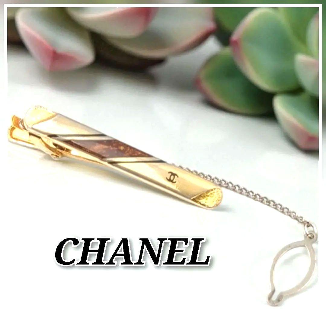CHANEL　シャネル　ネクタイピン　ゴールド