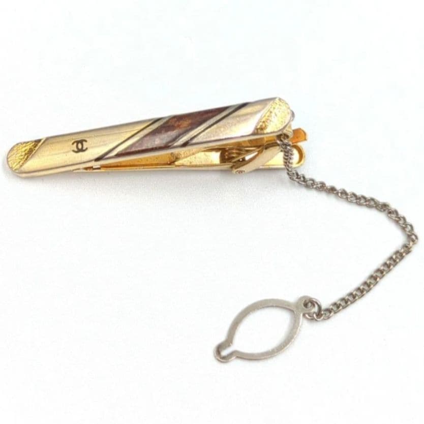 CHANEL　シャネル　ネクタイピン　ゴールド