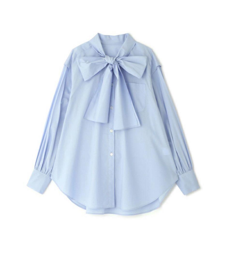 美品♡ジルスチュアート♡タイプライターボウシャツ♡ボウタイシャツブラウス