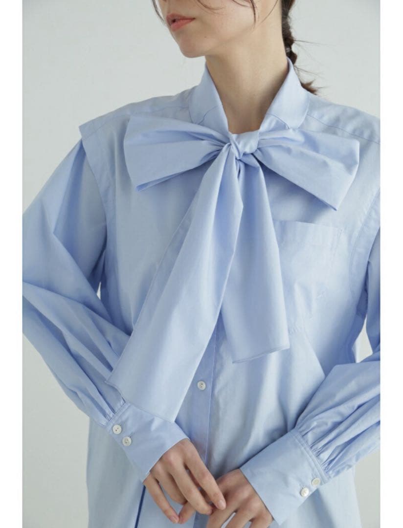 美品♡ジルスチュアート♡タイプライターボウシャツ♡ボウタイシャツブラウス