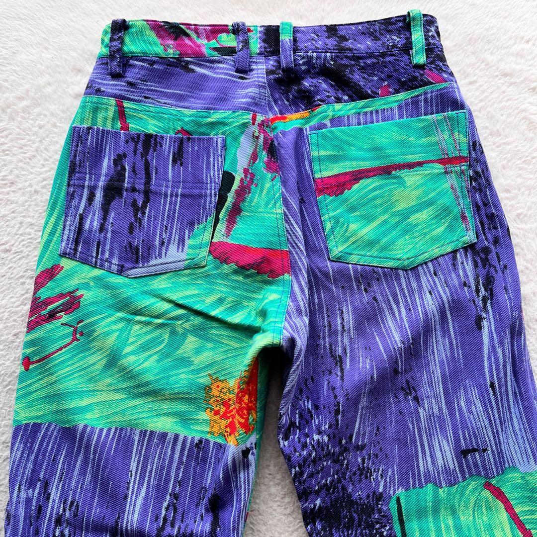 美品✨ISSEI MIYAKE イッセイミヤケ パンツ　総柄　ペイント　カラフル