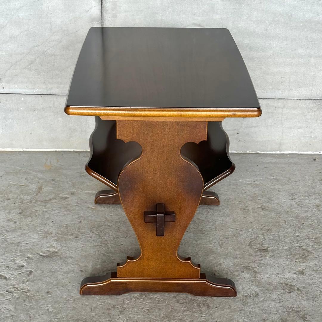 ✿karimoku✿オールドカリモク コロニアル マガジンラック　98年製