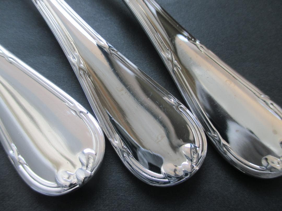 極美品☆仏蘭西高級銀器クリストフルシルバー銀Pスタンダードフォーク3本　リュバン