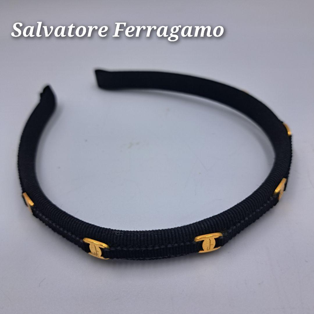 Salvatore Ferragamo ブラック カチューシャヘアバンド