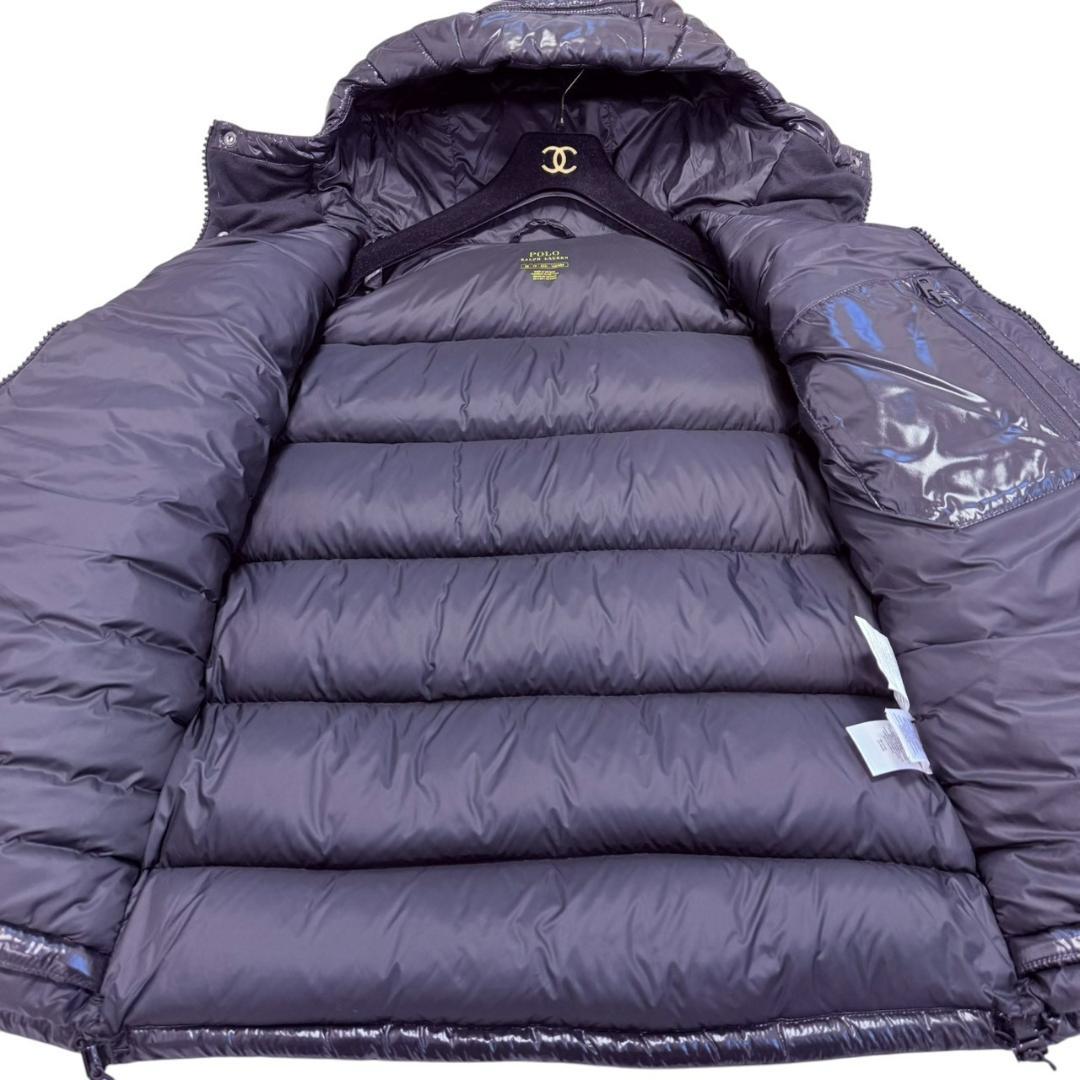 お*む様 【極美品】ポロラルフローレン シャイニーブラック ダウンジャケット ポ